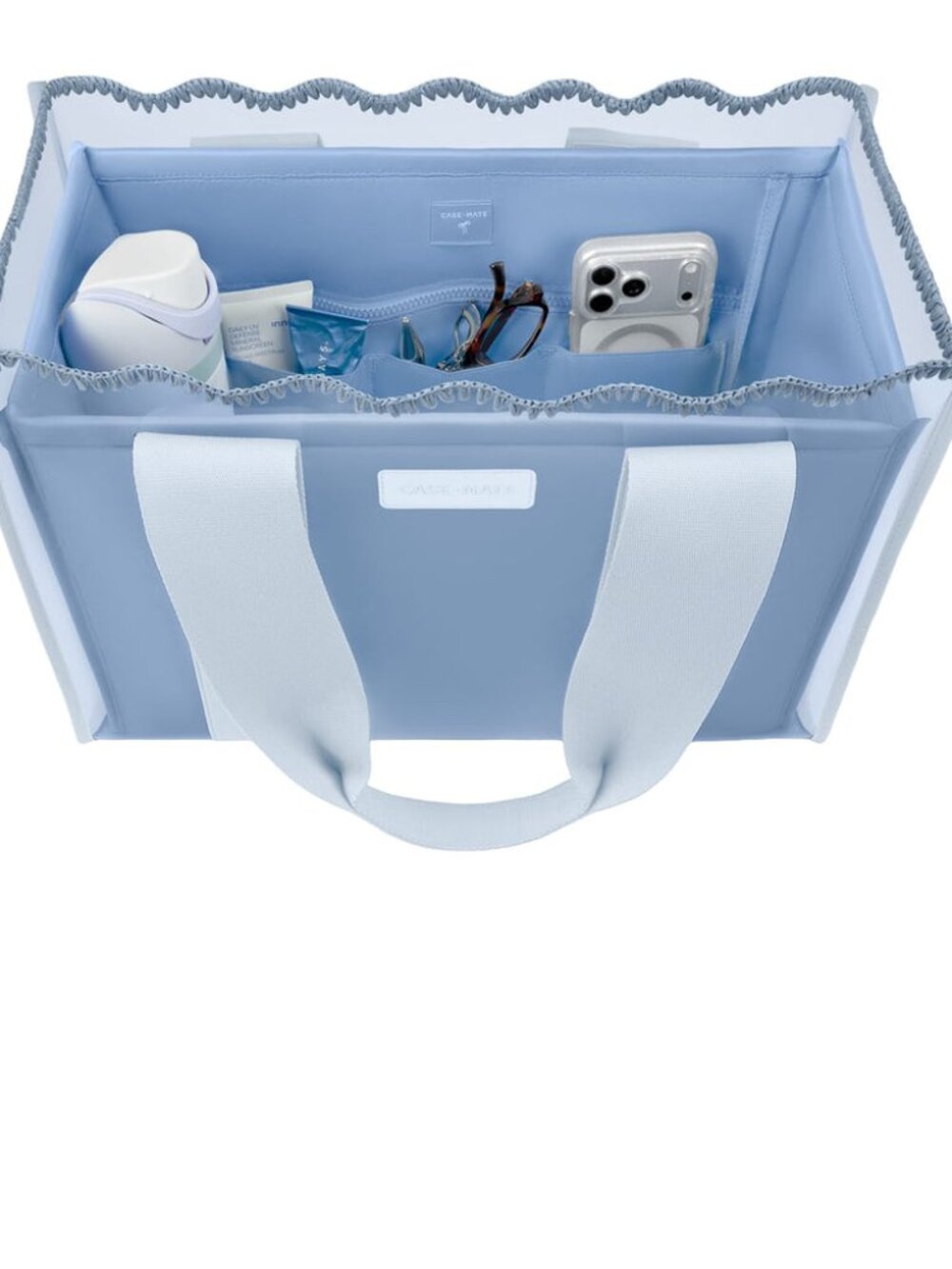 Case-Mate Jelly Tote Organizer Insert Carolina Blue Laptop Sleeve Pockets NWT - Picture 2 of 4
